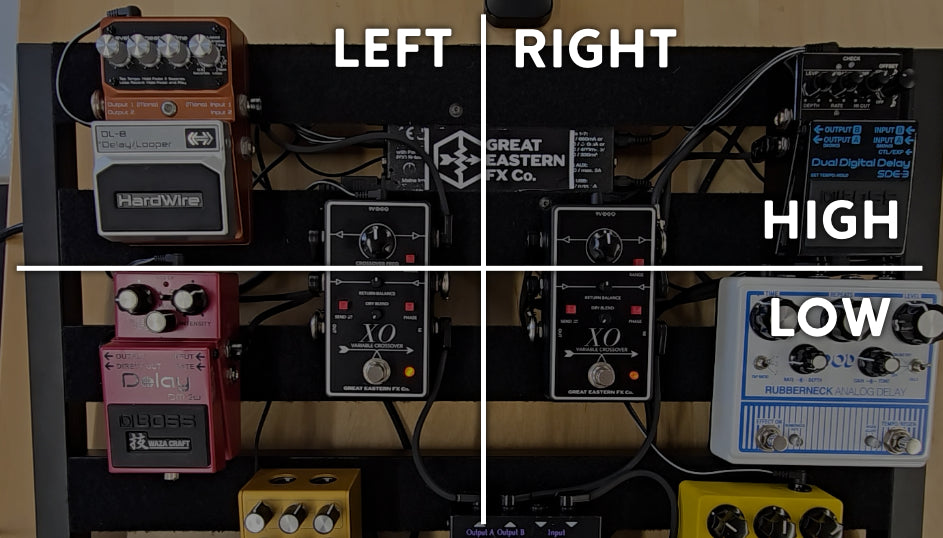Video: 'quad stereo' delay using the XO